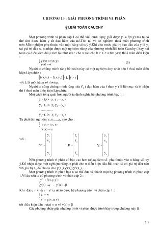 Giáo trình C++ - Chương 13: Giải phương trình vi phân