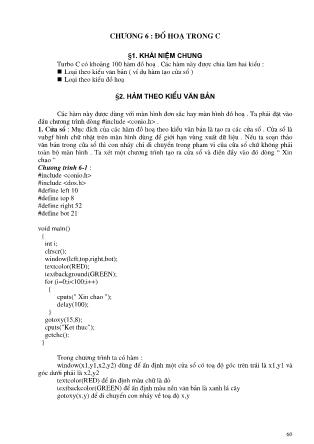Giáo trình C++ - Chương 6: Đồ họa trong C