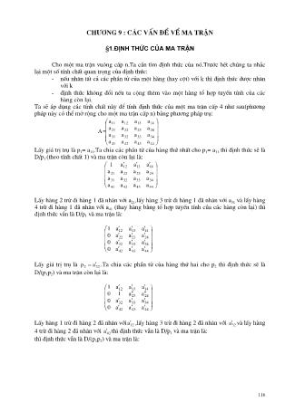 Giáo trình C++ - Chương 9: Các vấn đề về ma trận