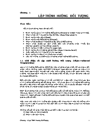 Giáo trình Core Java - Chương 1: Lập trình hướng đối tượng