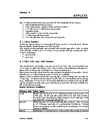 Giáo trình Core Java - Chương 6: Applets