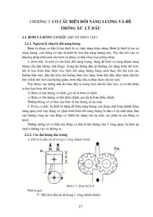 Giáo trình Hệ thống truyền động thủy khí - Chương 2: Cơ cấu biến đổi năng lượng và hện thống xử lý dầu