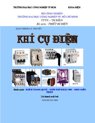 Giáo trình Khí cụ điện - Trường Đại học Công nghiệp Hồ Chí Minh