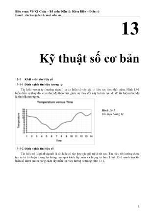 Giáo trình Kỹ thuật điện tử - Chương 13: Kỹ thuật số cơ bản