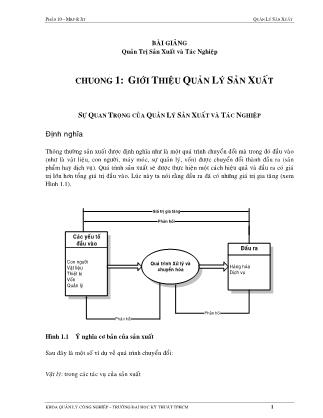 Giáo trình Quản lý sản xuất cho kỹ sư