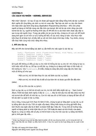 Giáo trình Real time - Chương 5: Các dịch vụ nhân