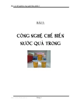 Giáo trình Thí nghiệm công nghệ thực phẩm 1 - Nguyễn Thị Uyên (Phần 2)