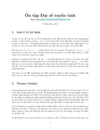 Ôn tập Đại số tuyến tính