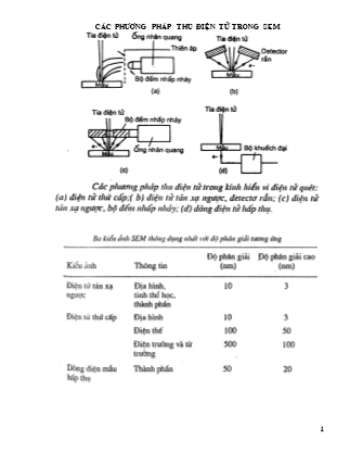 Tài liệu Các phương pháp thu điện tử trong Sem