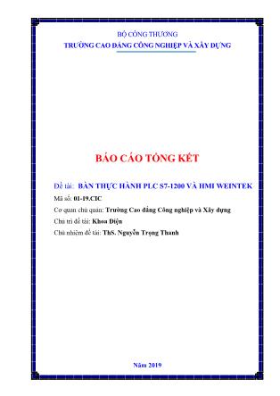 Báo cáo Bàn thực hành PLC S7-1200 và HMI Weintek