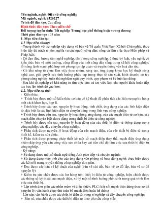 Đề cương môn Điện tử công nghiệp
