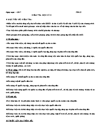 Đề kiểm tra 45 phút môn Giáo dục công dân Khối 12 - Năm học 2016-2017 - Trường THPT Phạm Văn Đồng (Có đáp án)