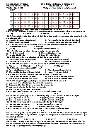 Đề kiểm tra 45 phút môn Giáo dục công dân Lớp 11 - Năm học 2016-2017 - Trường THPT An Phước