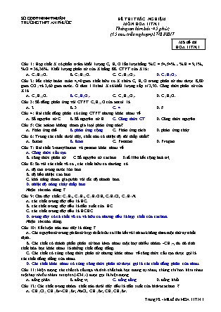 Đề thi trắc nghiệm môn Hóa học Lớp 11 - Mã đề: 11TN.1 - Trường THPT An Phước (Có lời giải)