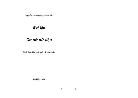 Giáo trình Bài tập Cơ sở dữ liệu