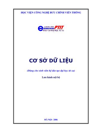 Giáo trình Cơ sở dữ liệu - Học viện Công nghệ Bưu chính viễn thông