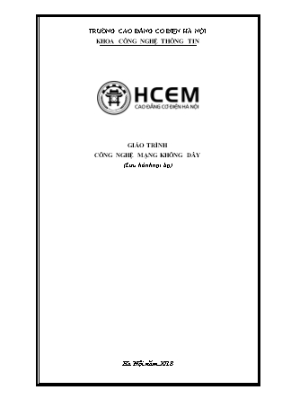 Giáo trình Công nghệ mạng không dây - Trường Cao đẳng Cơ điện Hà Nội
