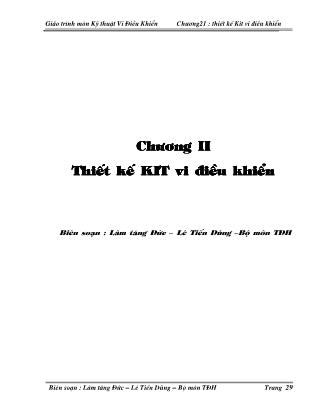 Giáo trình Kỹ thuật vi điều khiển - Chương 2: Thiết kế Kit vi điều khiển - Lâm Tăng Đức