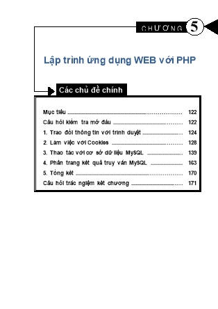 Giáo trình Lập trình PHP cơ bản - Chương 5: Lập trình ứng dụng WEB với PHP