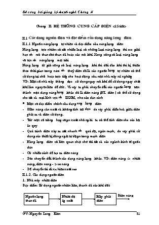 Giáo trình Lý thuyết nghề - Chương 2: Hệ thống cung cấp điện