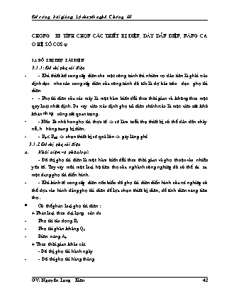 Giáo trình Lý thuyết nghề - Chương 3: Tính chọn các thiết bị điện, dây dẫn điện, nâng cao hệ số