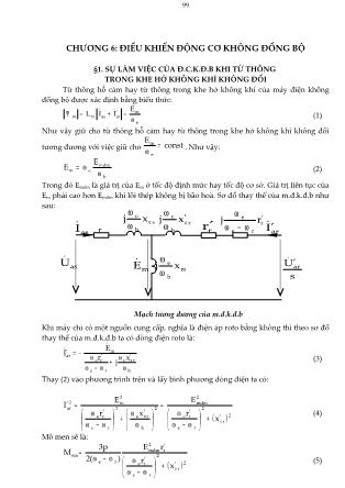 Giáo trình Mô hình hóa máy điện - Chương 6: Điều khiển động cơ không đồng bộ