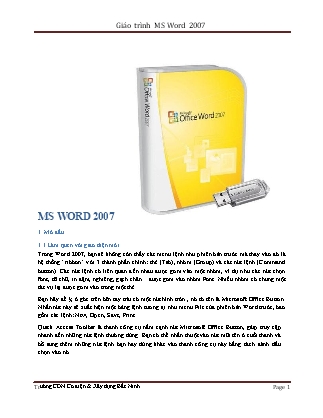 Giáo trình MS Word 2007