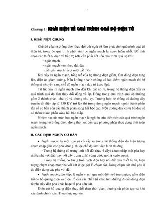 Giáo trình Ngắn mạch trong hệ thống điện - Chương 1: Khái niệm quá trình quá độ điện từ
