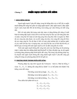 Giáo trình Ngắn mạch trong hệ thống điện - Chương 7: Ngắn mạch không đối xứng