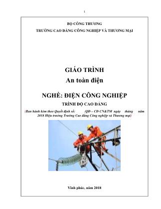 Giáo trình nghề Điện công nghiệp - An toàn điện