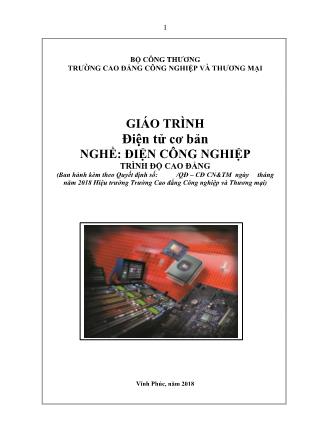 Giáo trình nghề Điện công nghiệp - Điện tử cơ bản