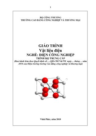 Giáo trình nghề Điện công nghiệp - Vật liệu điện - Trình độ Trung cấp