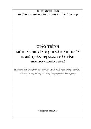 Giáo trình nghề Quản trị mạng máy tính - Chuyển mạch và định tuyến