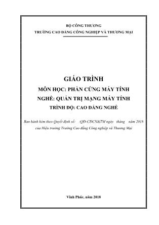 Giáo trình nghề Quản trị mạng máy tính - Phần cứng máy tính