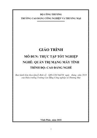 Giáo trình nghề Quản trị mạng máy tính - Thực tập tốt nghiệp