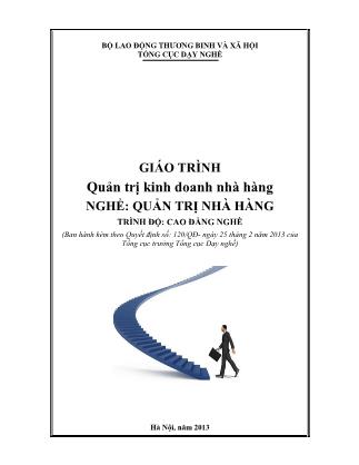 Giáo trình nghề Quản trị nhà hàng - Quản trị kinh doanh nhà hàng