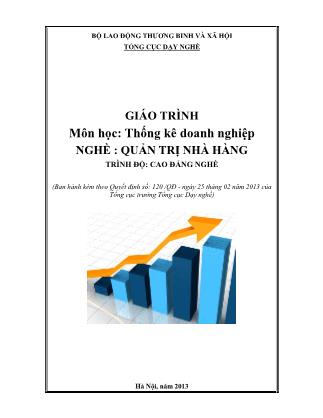 Giáo trình nghề Quản trị nhà hàng - Thống kê doanh nghiệp