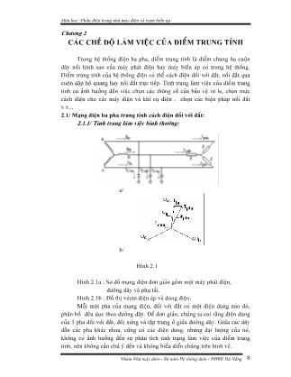 Giáo trình Phần điện trong nhà máy điện và trạm biến áp - Chương 2: Các chế độ làm việc của điểm trung tính