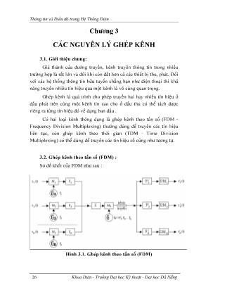 Giáo trình Thông tin và điều độ trong hệ thống điện - Chương 3: Các nguyên lý ghép kênh