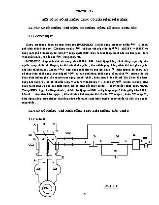 Giáo trình Tự động khống chế và PLC - Chương 3: Một số sơ đồ hệ thống TĐKC có tiếp điểm điển hình