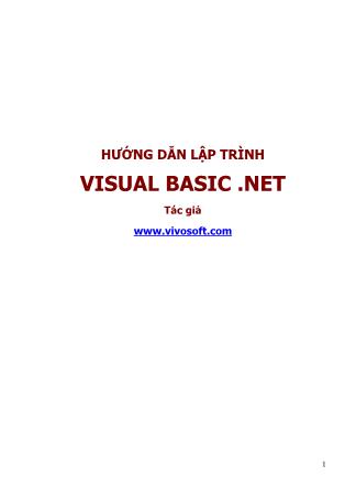 Tài liệu Hướng dẫn lập trình Visual Basic.Net