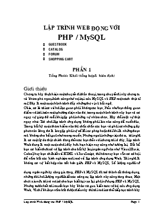Tài liệu Lập trình Web động với PHP/MySQL