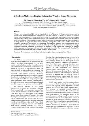 A study on multi-hop routing scheme for wireless sensor networks