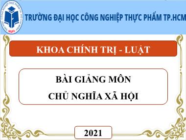 Bài giảng Chủ nghĩa xã hội - Chương 4: Dân chủ xã hội chủ nghĩa và nhà nước Xã hội chủ nghĩa