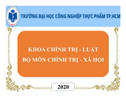 Bài giảng Đường lối cách mạng của Đảng Cộng Sản Việt Nam - Giới thiệu môn học