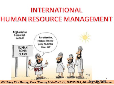 Bài giảng International human resource management