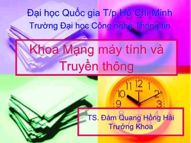 Bài giảng Khoa mạng máy tính và truyền thông - Đàm Quang Hồng Hải