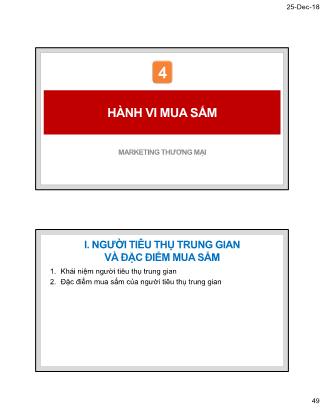 Bài giảng Marketing thương mại - Chương 4: Hành vi mua sắm - Nguyễn Tường Huy