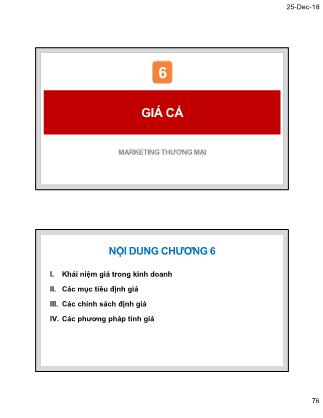 Bài giảng Marketing thương mại - Chương 6: Giá cả - Nguyễn Tường Huy