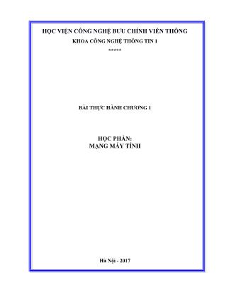 Bài tập thực hành Mạng máy tính - Chương 1